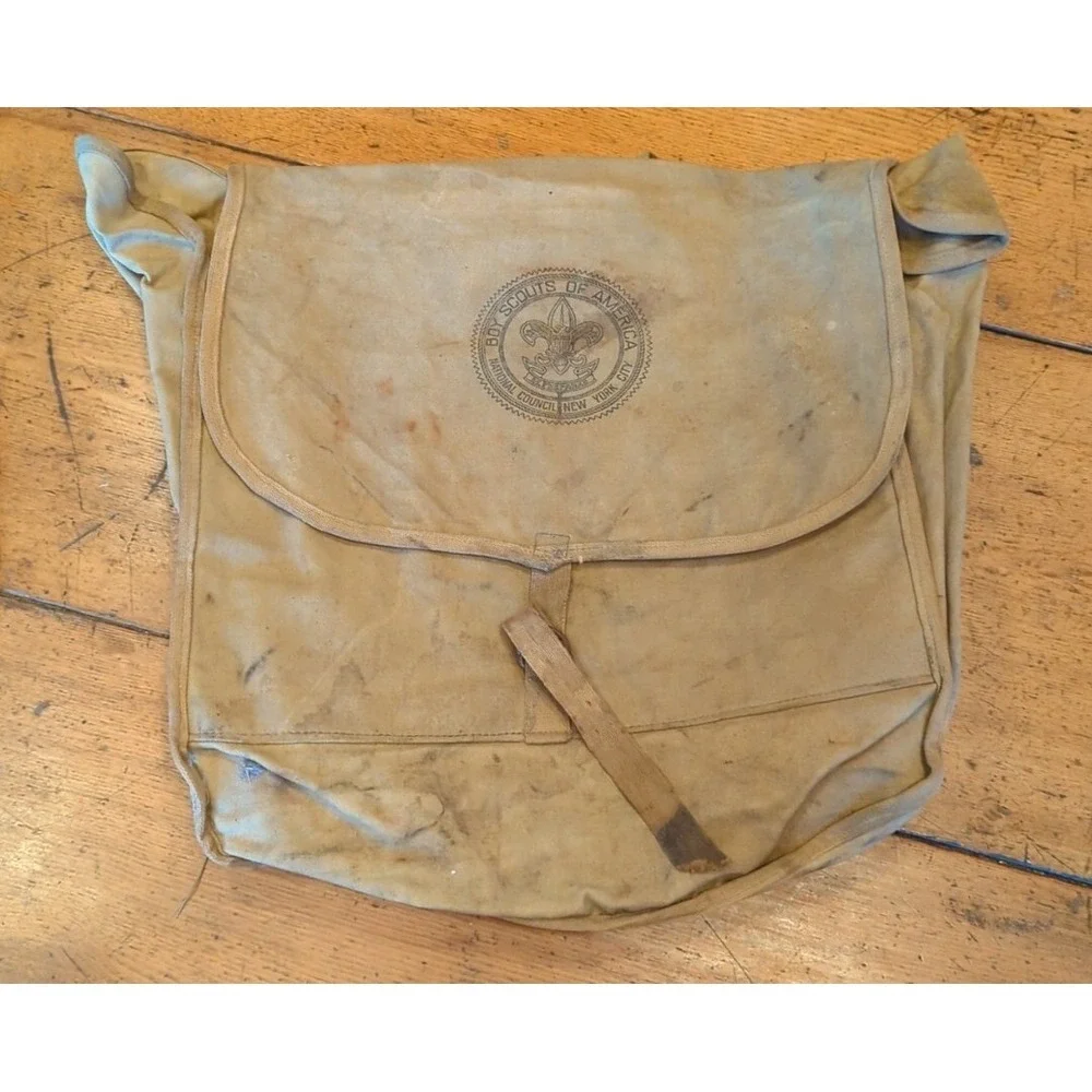 VINTAGE BOY SCOUTS‎ OF AMERICA NATIONAL COUNCIL BACKPACK CANVAS